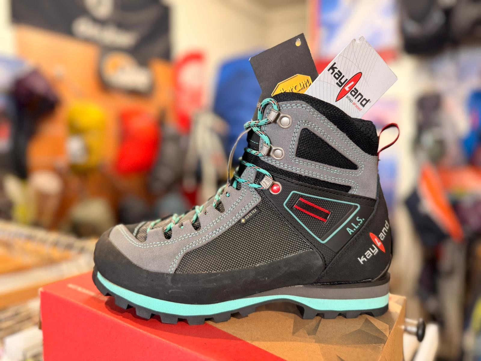 Chaussure Kayland gris bleu, vue de profil